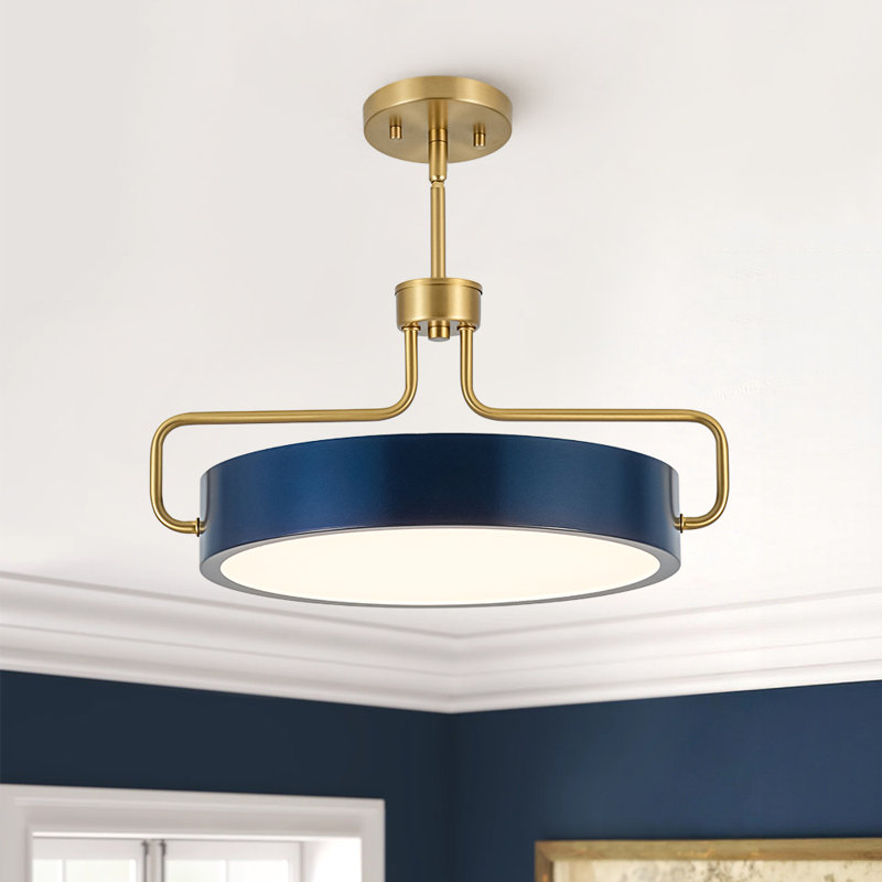 Minimalist Flush-Mount Round Dimmable LED Pendant