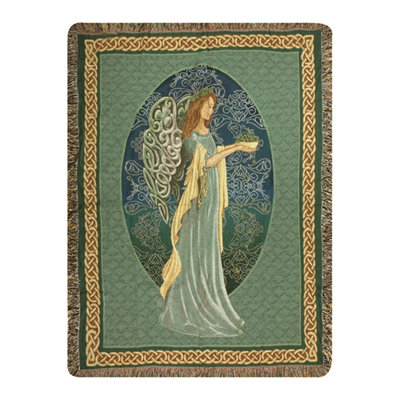Manual Woodworkers & Weavers Irish Angel Woven Tapestry Throw – 50"x60"