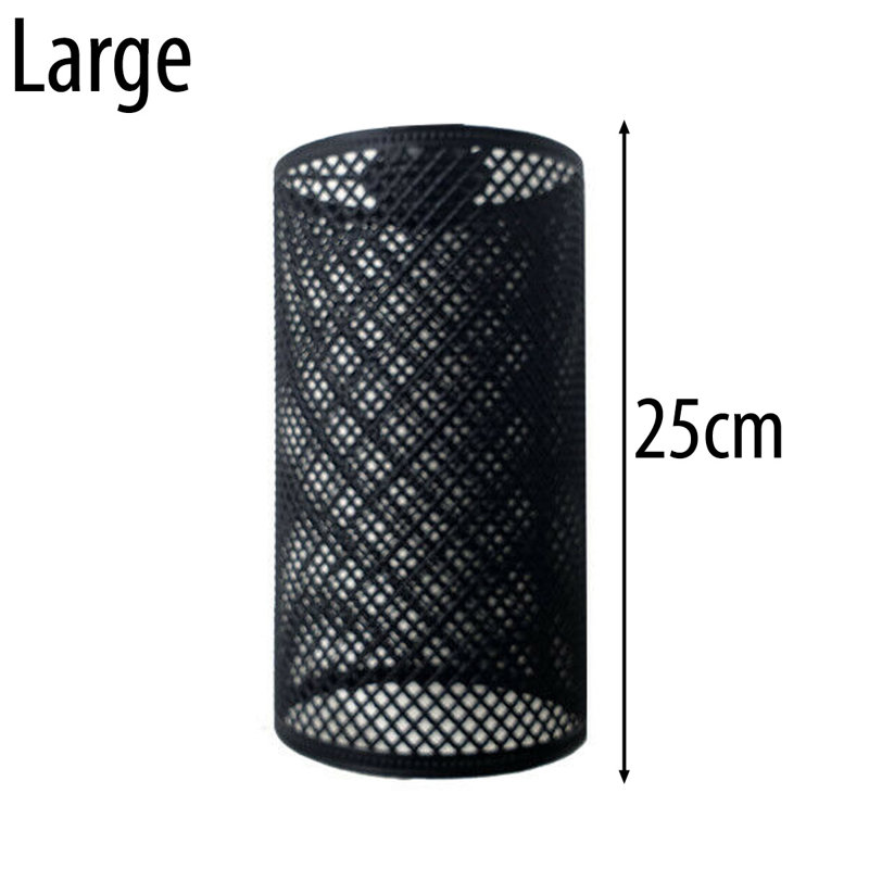 25cm H Metal Drum Lamp Shade ( Uno ) in Black