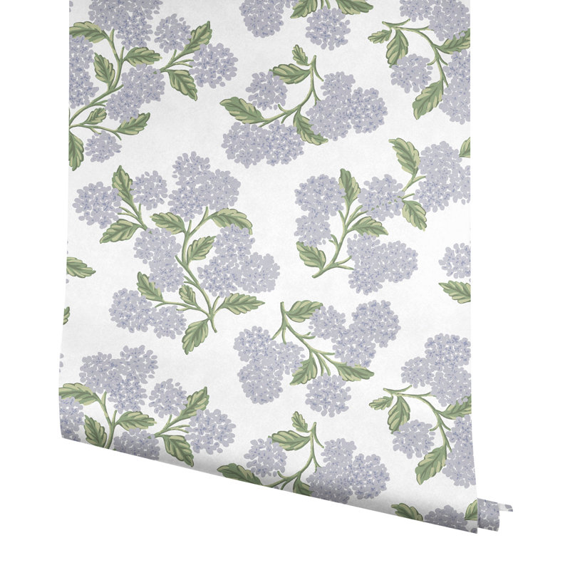 Papier peint Hydrangea blanc, Mauve
