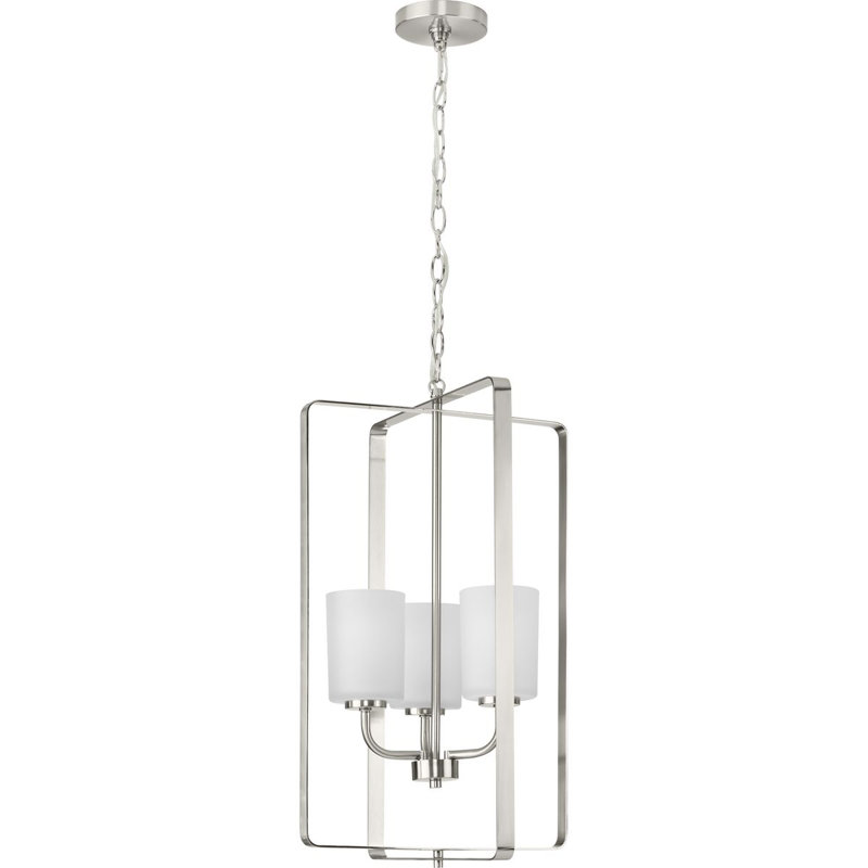 Lustre géométrique à 3 lumières, Nickel