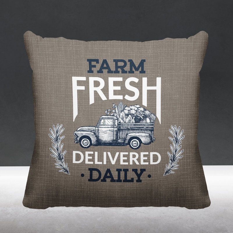 Coussin intérieur / extérieur Ringo Farm, L 19 po x H 19 po, Ombre