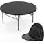 Patio Table ronde pliante en plastique noir