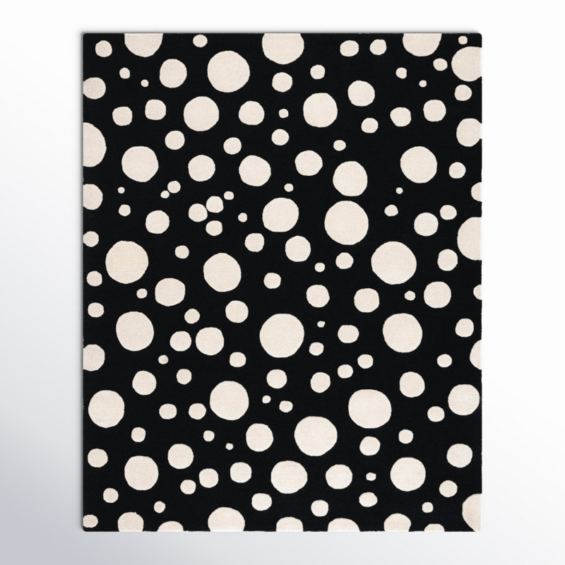 Kavika Polka Dots Indoor Rug, Rectangle 8' x 10'