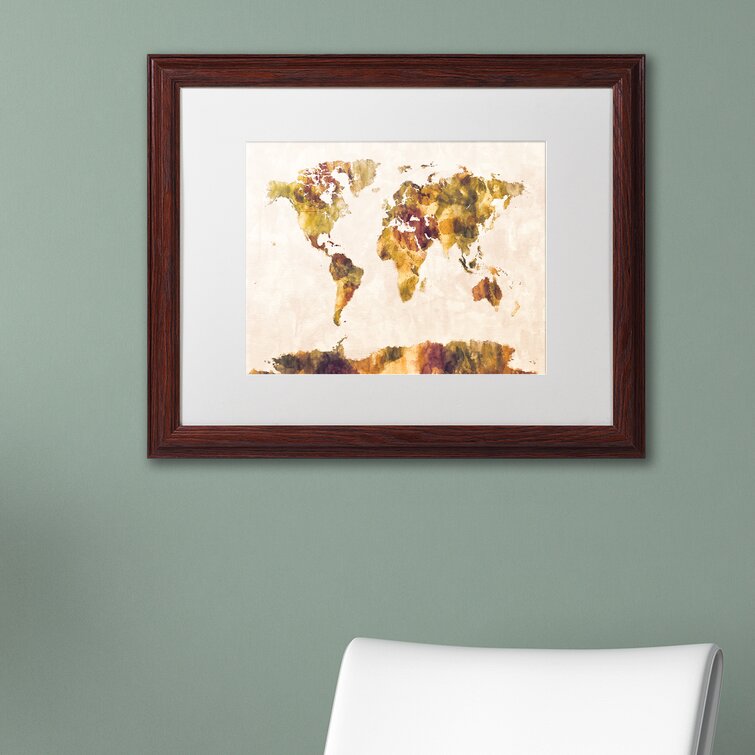 'Map of the World' Framed Graphic Art