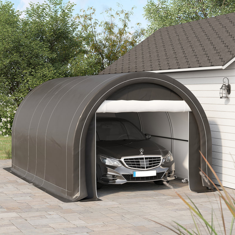 Outsunny 10' X 16' Carport, Gray, Gray