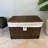 Rectangular Wicker Storage Basket with Lid and Removable Lining-87600335-87600328