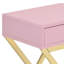 Table à tiroirs moderne rose et or pour décoration intérieure avec rangement-147213421