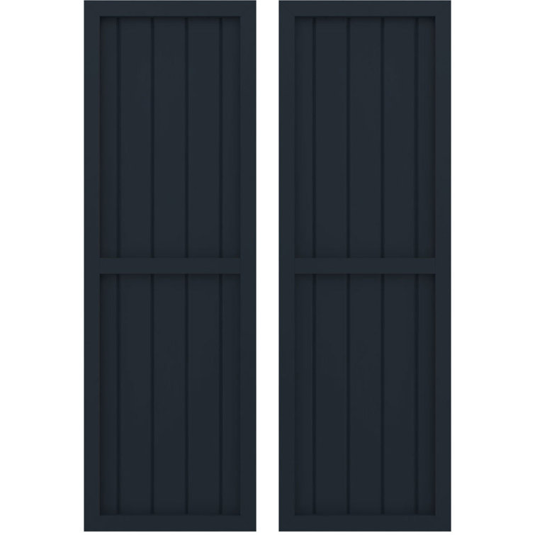 Americraft Two Equal Panel Framed Board-n-Batten Shutters (Per Pair)