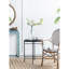 Table d'appoint Classic Classic avec structure en métal - 23,5H x 22D 22W, noir et brun