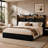 Vintage Carved Bed With 6 Drawers, Modern Bed With Charging Station & Led Lights-203328944-203328946