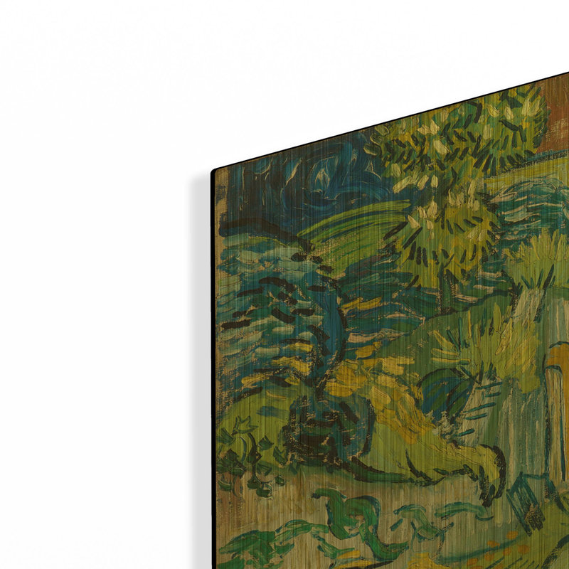 «Stairway At Auvers» par Vincent Van Gogh, art mural en métal doré, 36 po x 24 po, 36 po x 24 po