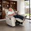 Fauteuil inclinable manuel moderne en cuir d'une largeur de 38,5 po-69718590