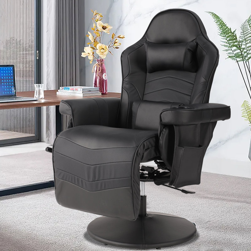 Fauteuil inclinable et inclinable en similicuir Inbox, Noir
