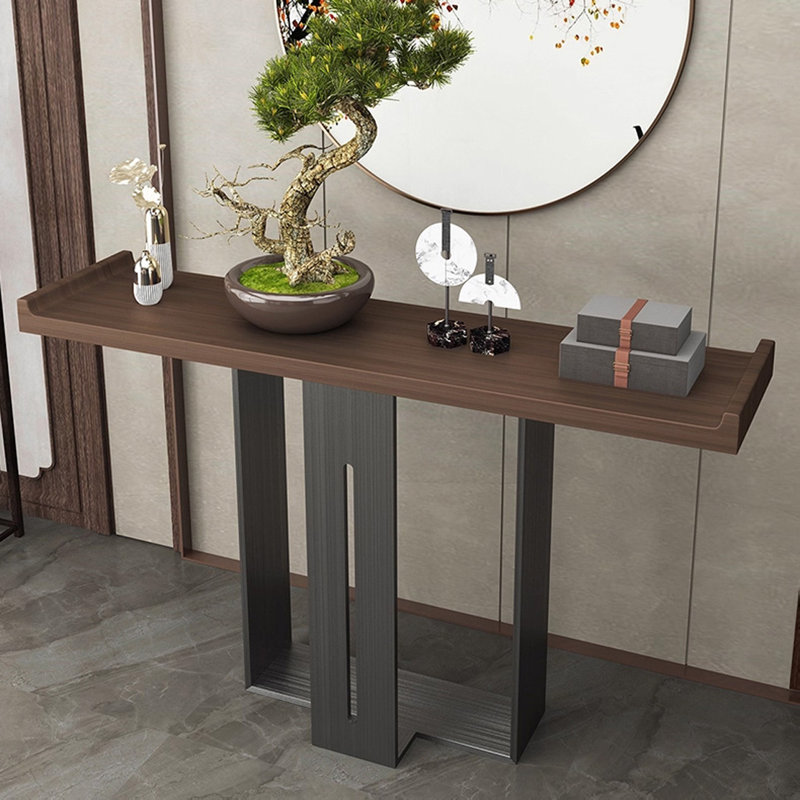 Console de luxe, Bronze, H 33,46 po x l 63 po x P 13,78 po, Noir