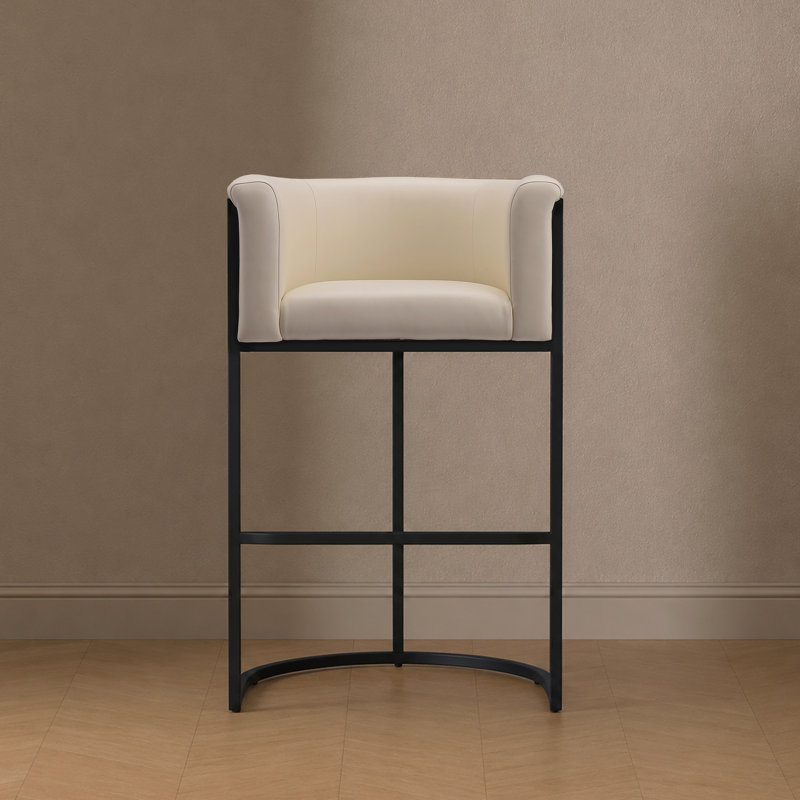 Tabouret de bar Cosmopolitan Mid-Century, Crème, crème, Tabouret de bar (siège d'une hauteur de 29,5 po)