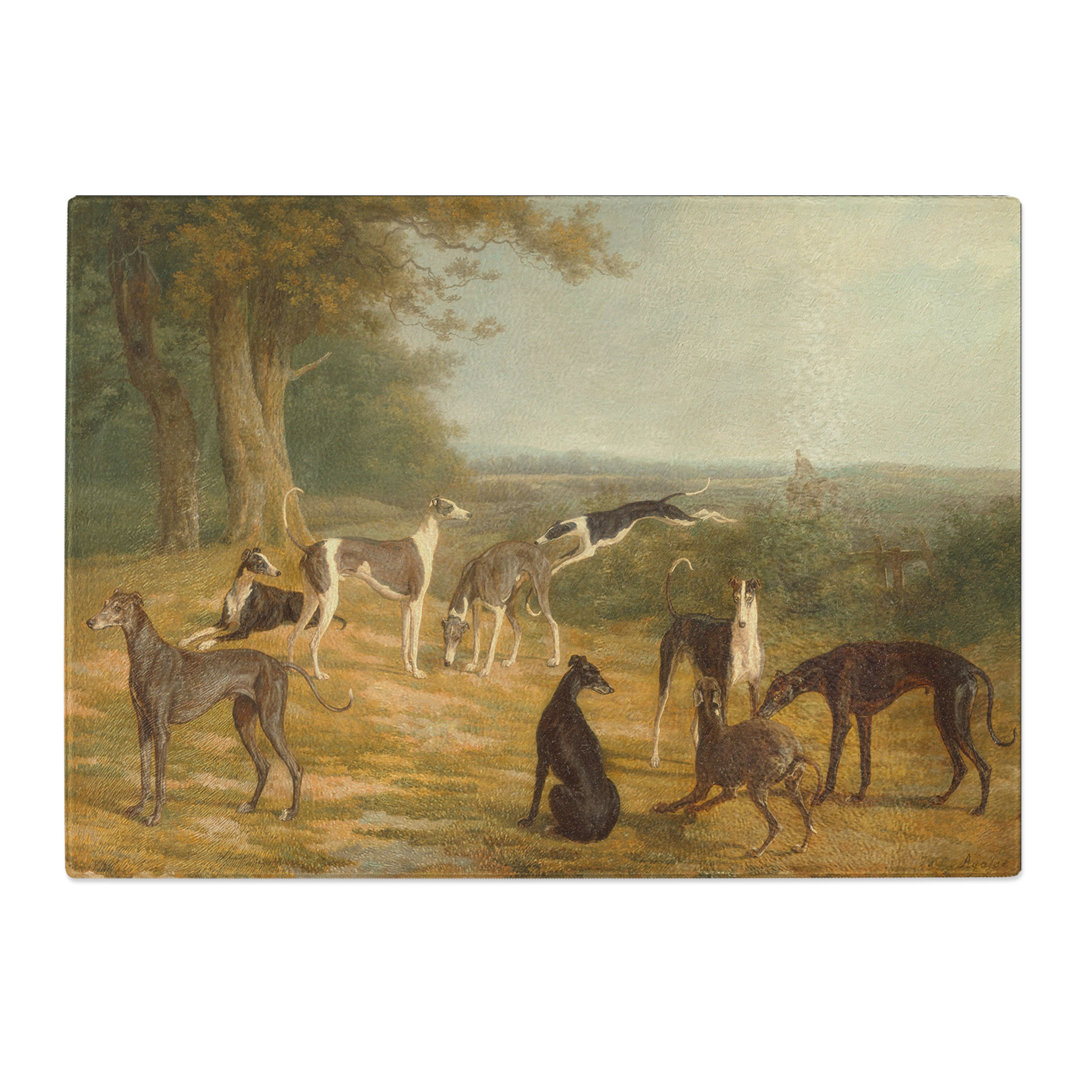 Nine Greyhounds Vol.1 by Jacques-Laurent Agasse Chopping Board