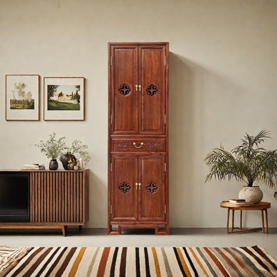 New Chinese Style Solid Wood Bookcase