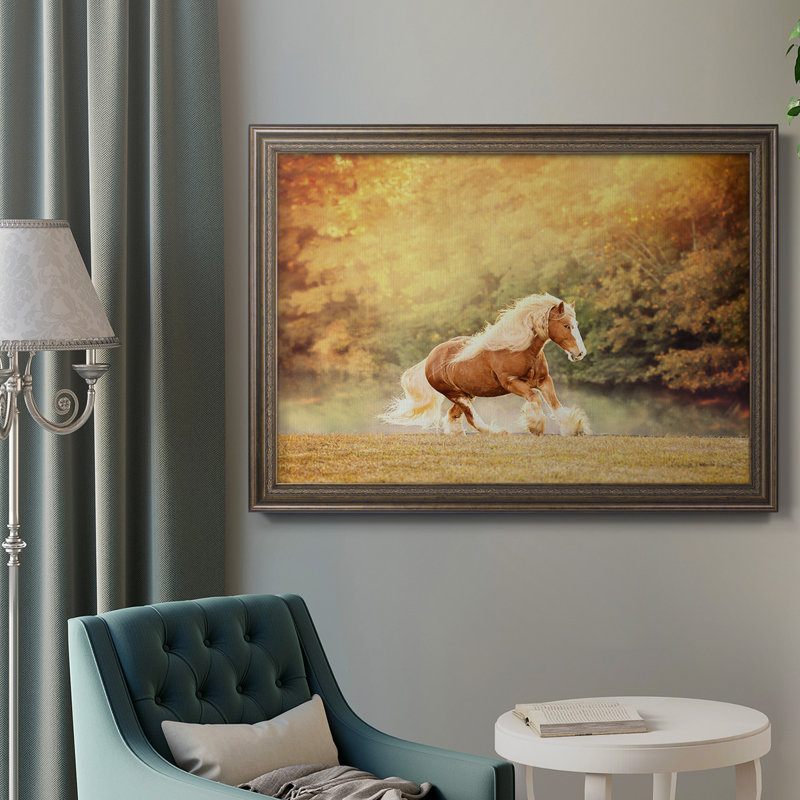 Horse Motion II - Photographie de cadre photo sur toile, H 18 po x l 27 po