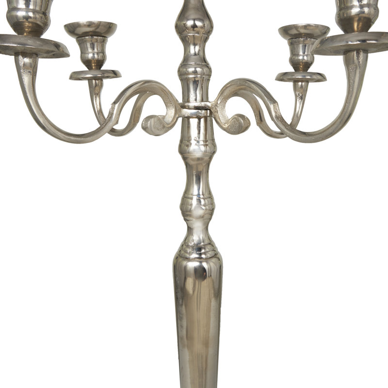 Bougeoir 5 lumières en aluminium et aluminium