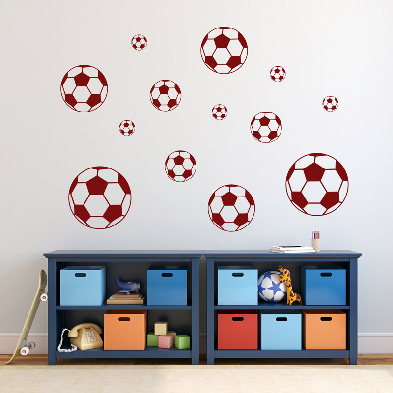 Adhésif décoratif ballons de soccer, Canneberge