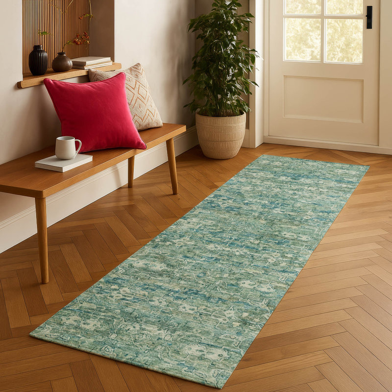 Machine Washable Indoor/Outdoor Chantille ACN2324 Ikat Rug, Runner 2'3" x 7'6"