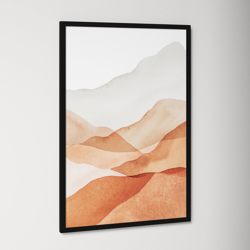 Mountain Range III by Amy Lighthall, 34.25" H x 23.25" W x 0.88" D, Black