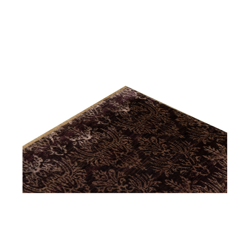 Moroccan Area Rug in Aubergine/Camel