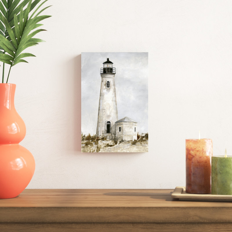 Phare rustique I, H 12 po x l 8 po, Non, Toile tendue