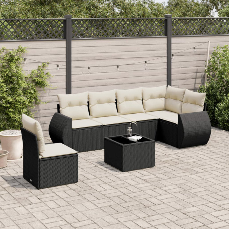 Ensemble de canapé de jardin Vidaxl - noir
