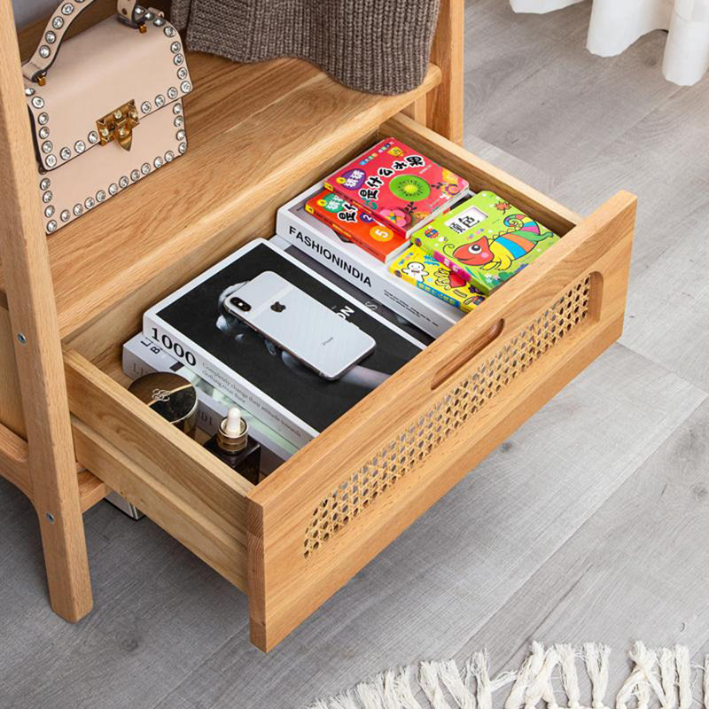 Rangement de tiroir pour portemanteau en chêne importé
