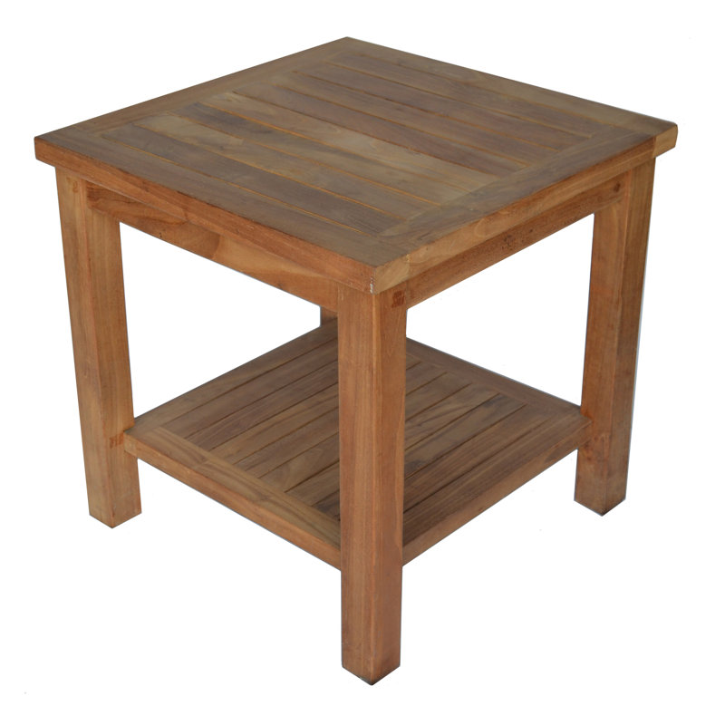 Gasaway Square Teak Outdoor Side Table