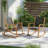 Outdoor Rocking Chair Set with Wicker Seat-2136580769