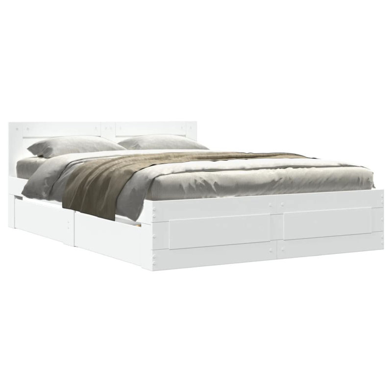 Storage Bed, Small Double (4'), White