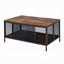 Table basse pliable rectangulaire, chêne antique et noir
