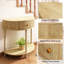 Console demi-ronde en bois massif avec tiroirs cannelés l 31 po Charlbury-716462177