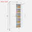 Garde-manger multifonctionnel en métal avec 2 portes, 4 tablettes réglables et poignées dorées-1304448707