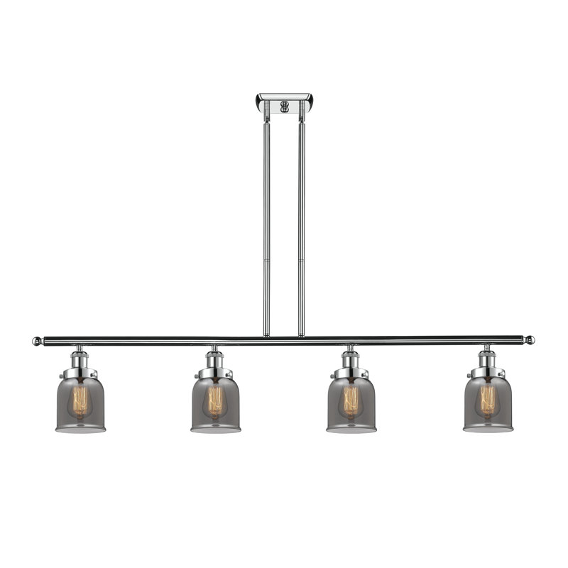 Clara 4 - Light Kitchen Island Pendant, Plated Smoke, No Bulb Included, Polished Chrome