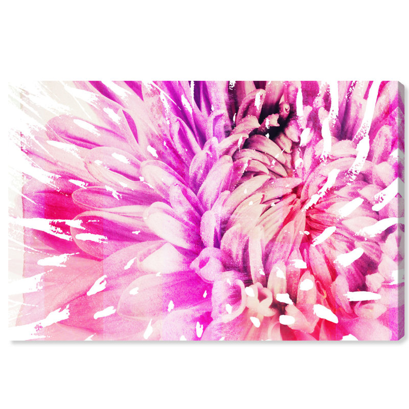 " Floral And Botanical Bloom Boom ", 10" H x 15" W x 1.5" D, Wrapped Canvas