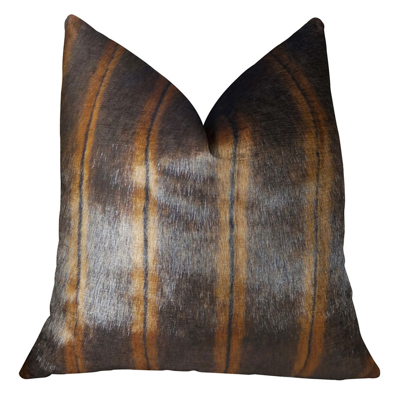 Luxueux coussin vison fabriqué à la main, 12 po x 20 po, Coussin lombaire