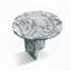 Table basse ronde en marbre naturel - bleu gris, 17,7 po