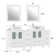 Melantha 72'' Double Bathroom Vanity with Engineered Marble Top with Mirror
