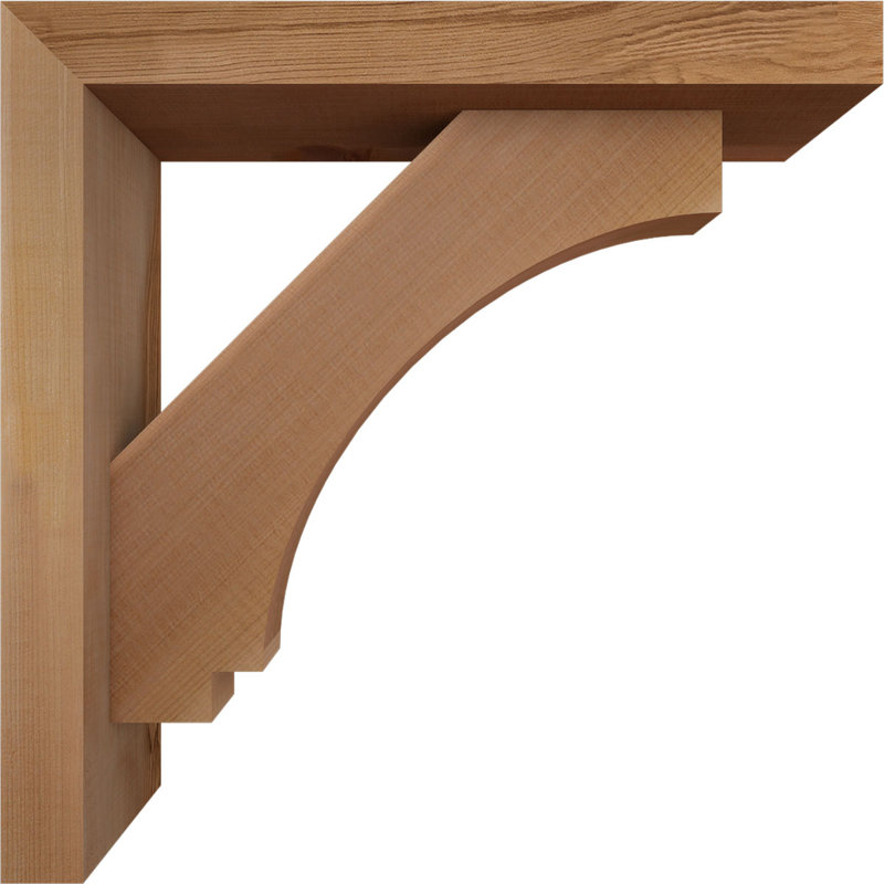 Support de bloc impérial avec entretoise décalée, 16 x 16, Cèdre rouge occidental de l 3 1/2 po (lisse)