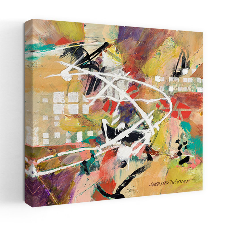 Boogie, art contemporain abstrait, H 18 po x l 18 po