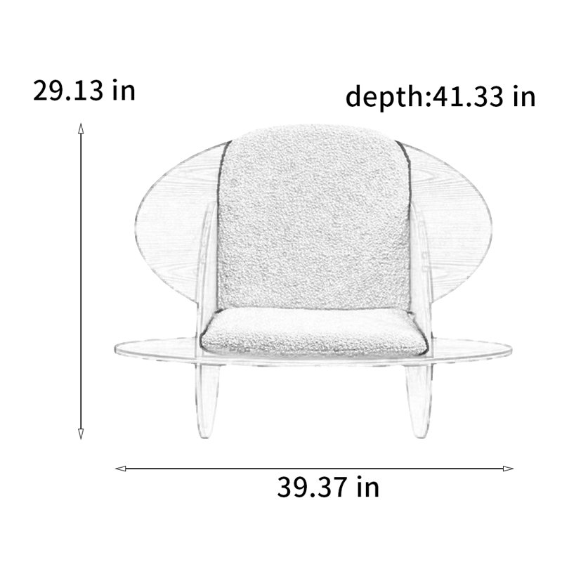 Chaise berçante en sherpa Modern Fashion, Gris, Brun