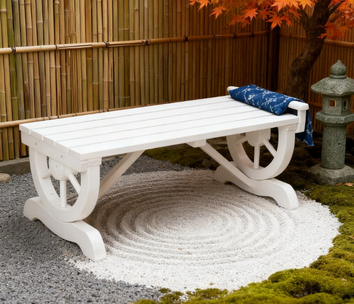 Banc à roulettes en bois pour 2 personnes Outsunny