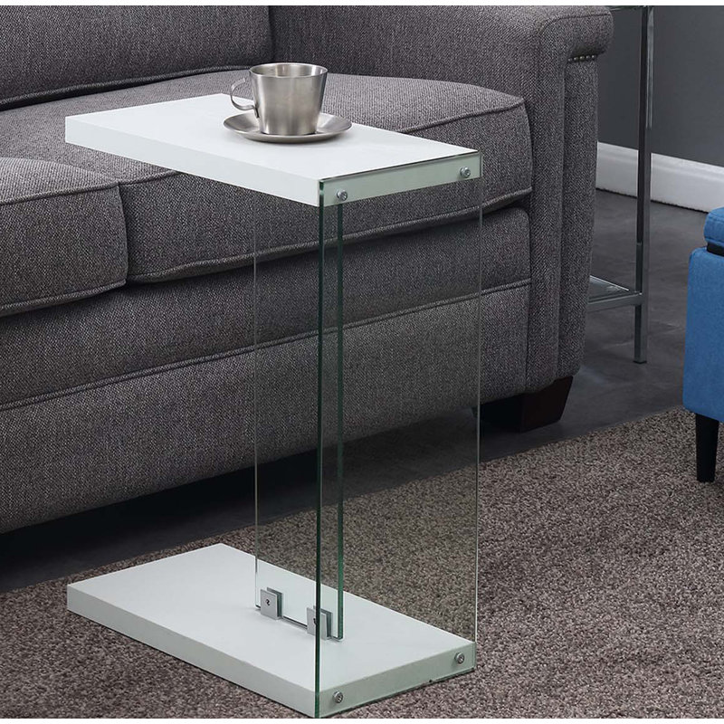 Allegonda 24.25" Tall C End Table, White