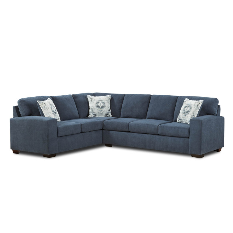 Corner Sectional, Navy 100% Polyester