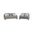Ensemble de canapé et causeuse 2 pièces Lye avec 9 coussins, tissu à oreilles gris et bleu