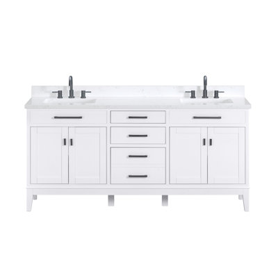 Anglet 73" Double Bathroom Vanity Set